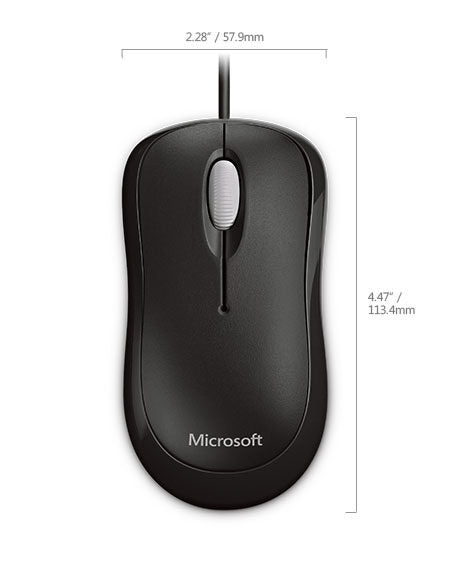 Microsoft Basic Optical mouse Ufficio Ambidestro USB tipo A Ottico 800 DPI