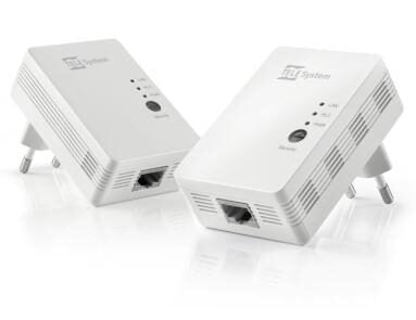 TELE System P-link 0.2 500 Mbit/s Collegamento ethernet LAN Bianco 2 pz