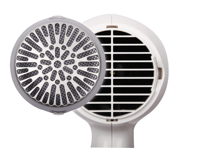 Rowenta CV5090F0 Powerline+ Asciugacapelli con Diffusore e Generatore di Ioni, Asciugatura Veloce, 2300 W, Argento/Bianco