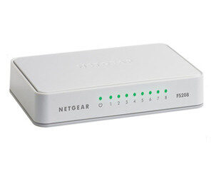 Netgear FS208 Non gestito Bianco