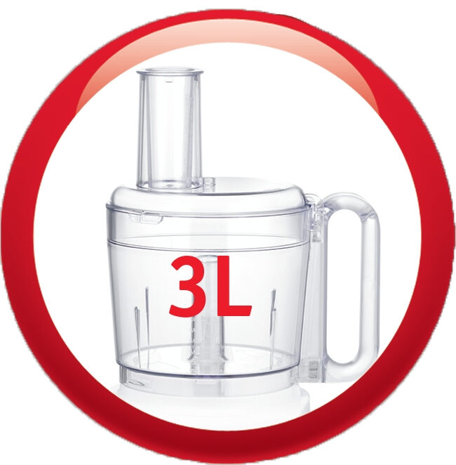 Moulinex Store'INN robot da cucina 750 W 3 L Trasparente, Bianco