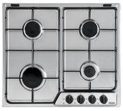 De’Longhi YAF46 ASV piano cottura Nero, Argento Da incasso Gas 4 Fornello(i)