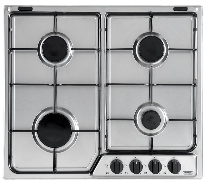 De’Longhi YAF46 ASV piano cottura Nero, Argento Da incasso Gas 4 Fornello(i)