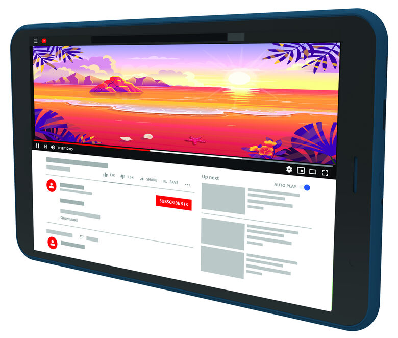 Mediacom M-SP8GY tablet Cortex 32 GB 20,3 cm (8") 3 GB Wi-Fi 6 (802.11ax) Android 14 Nero, Blu