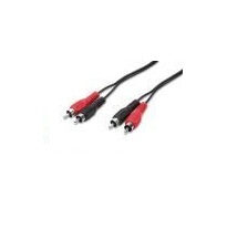 nuovaVideosuono 2xRCA-2xRCA 2.5m M-M cavo audio 2,5 m Nero, Rosso