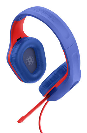 Trust GXT 415SM Zirox Auricolare Cablato A Padiglione Gaming Blu, Rosso