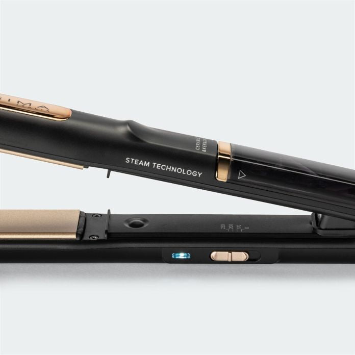 Bellissima 11915 messa in piega Piastra per capelli Vapore Nero 1,8 m
