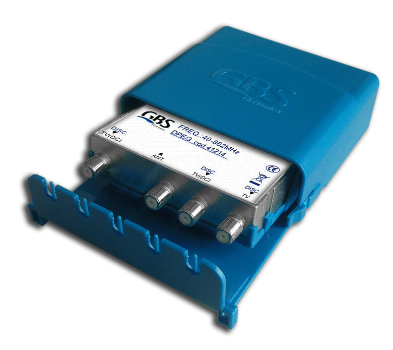 G.B.S. Elettronica DPE-3 Splitter per cavo Blu, Argento