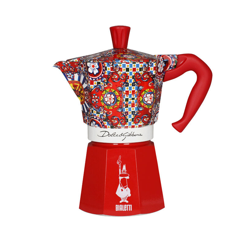 Bialetti Dolce&Gabbana Moka Express Blu, Rosso, Bianco