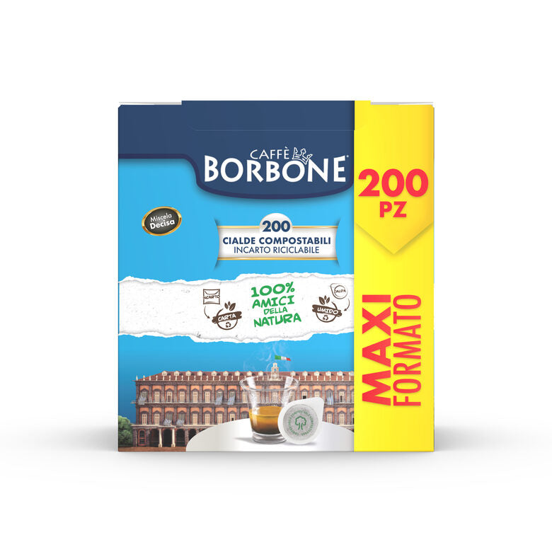 Caffè Borbone Miscela Decisa in cialde da 44mm compostabili, 200pz, compatibili con macchine con sistema Easy Serving Espresso
