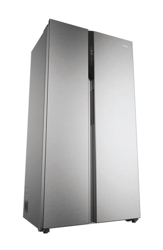 Haier SBS 90 Serie 5 HSR5918DNMP Frigorifero Side By Side Libera Installazione 528 L D Platino, Acciaio inossidabile