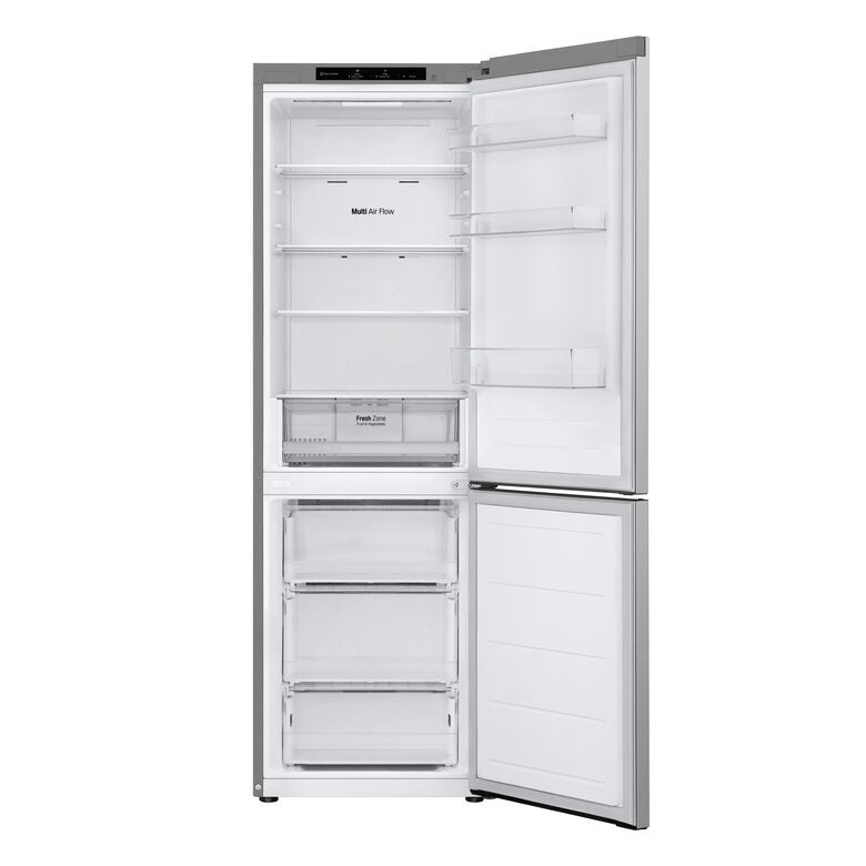 LG GBV21L0EPY Frigorifero combinato, Classe E, 344L, Door Cooling, Smart Diagnosis, Total No Frost | Prime Silver