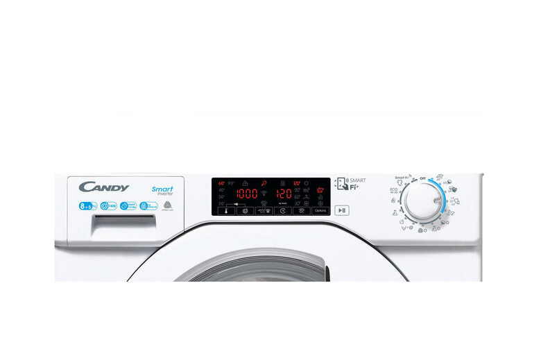 Candy Smart Inverter CBDO485TWME/1-S lavasciuga Da incasso Caricamento frontale Bianco D
