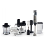 Ariete 898/1 4 Blades Multiprep 7in1, Frullatore a immersione, 7 funzioni, 1000W, 10 velocità + turbo, Capacità 2 L, Accessori inclusi, Silver