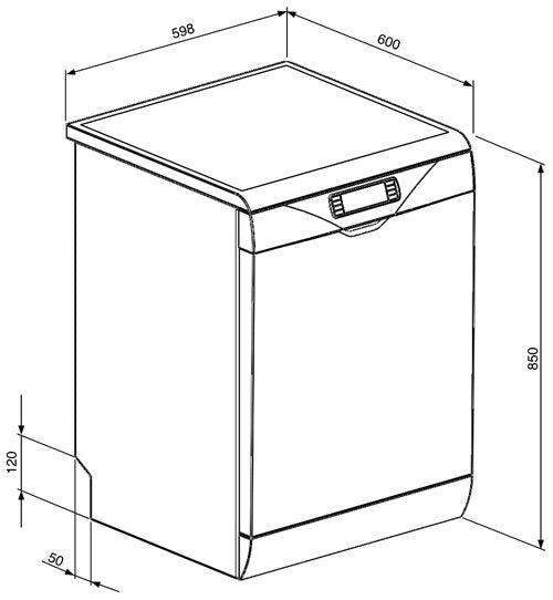 Smeg LVS319S lavastoviglie Libera installazione 12 coperti