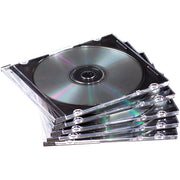 Fellowes 98316 custodia CD/DVD Custodia Jewel 1 dischi Nero, Traslucido