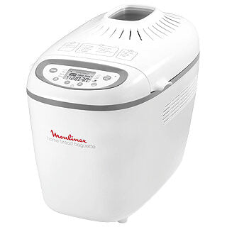 Moulinex OW6101 Home Bread Baguette Macchina del Pane con 16 Programmi Preimpostati, Capacità Extra fino a 1.5 kg,1650 W, 3 velocità, Bianco