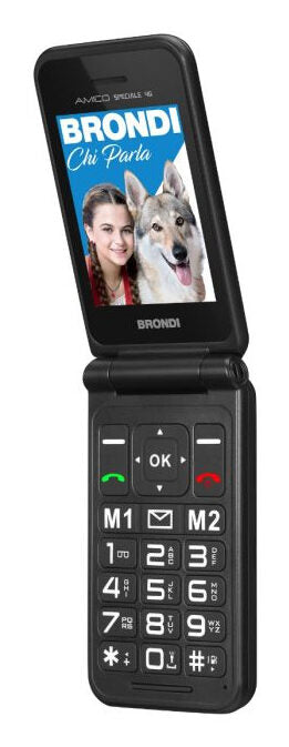 Brondi 10281080 cellulare 7,11 cm (2.8") Nero, Metallico Telefono cellulare basico