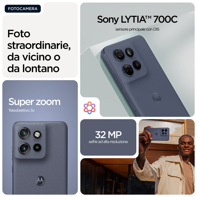 Motorola edge 60 Neo 16,1 cm (6.36") Doppia SIM Android 15 5G USB tipo-C 8 GB 256 GB 5000 mAh Grigio