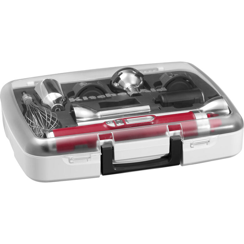 KitchenAid 5KHB3581ECA frullatore Frullatore ad immersione 180 W Rosso, Acciaio inossidabile