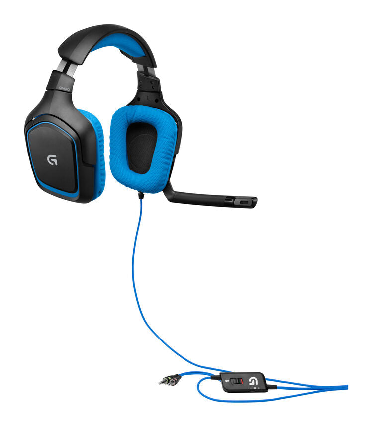 Logitech G G430 Auricolare Cablato A Padiglione Giocare Nero, Blu