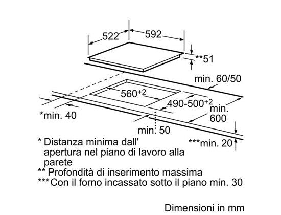 Bosch Serie 4 PIA611B68J piano cottura Nero Da incasso Piano cottura a induzione 4 Fornello(i)