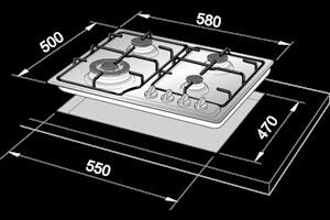 De’Longhi YBF 46 ASV piano cottura Bianco Da incasso Gas 4 Fornello(i)