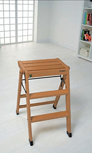Foppapedretti LoSgabello pedana Faggio, Metallo, Plastica, Legno Nero, Noce