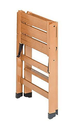 Foppapedretti LoSgabello pedana Faggio, Metallo, Plastica, Legno Nero, Noce