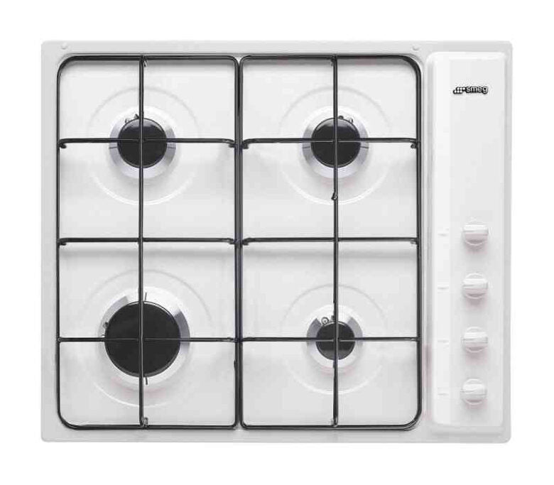 Smeg S64SB piano cottura Bianco Da incasso 60 cm Gas 4 Fornello(i)