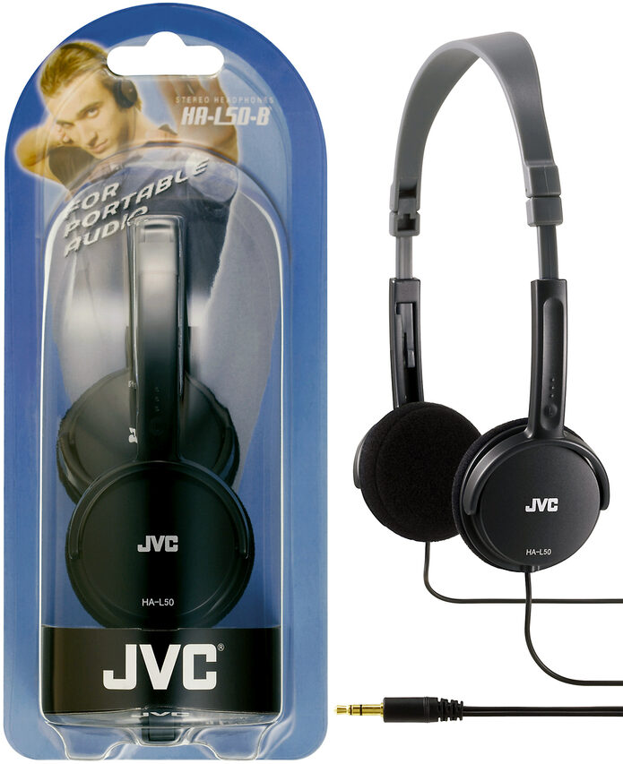 JVC HA-L50-B cuffia e auricolare Cablato Cuffie A Padiglione MUSICA Nero