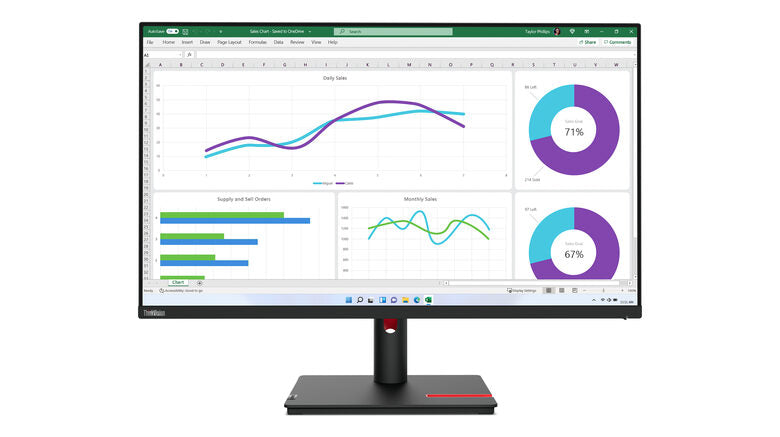 Lenovo ThinkVision T32h-30 LED display 80 cm (31.5") 2560 x 1440 Pixel Quad HD Nero