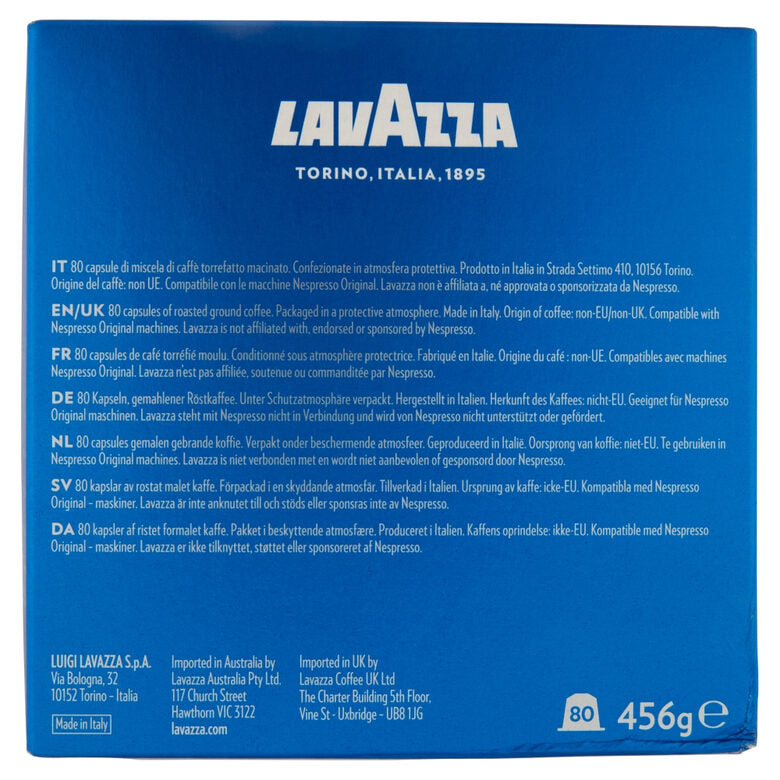 Lavazza Capsule Compatibili Nespresso Crema e Gusto, 80 Capsule