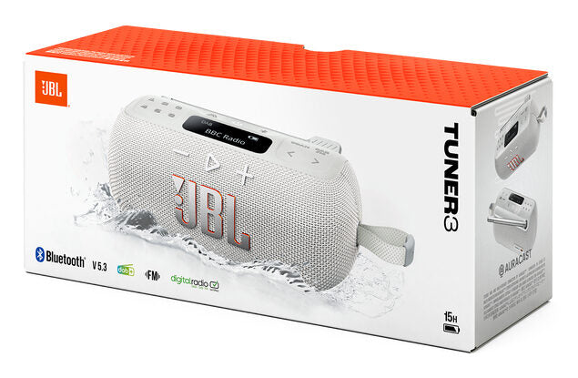 JBL TUNER 3 Portatile Analogico e digitale Bianco
