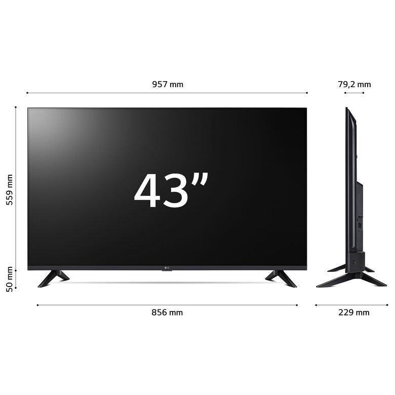 LG UHD 43'' Serie UR73 43UR73006LA.APIQ, TV 4K, 3 HDMI, SMART TV
