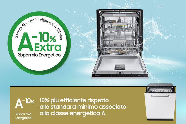 Samsung DW60CG880B00 Lavastoviglie a Incasso Scomparsa Totale Serie 8700 14 coperti A Terzo cesto per posate