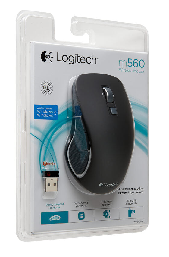 Logitech M560 mouse Ambidestro RF Wireless Laser