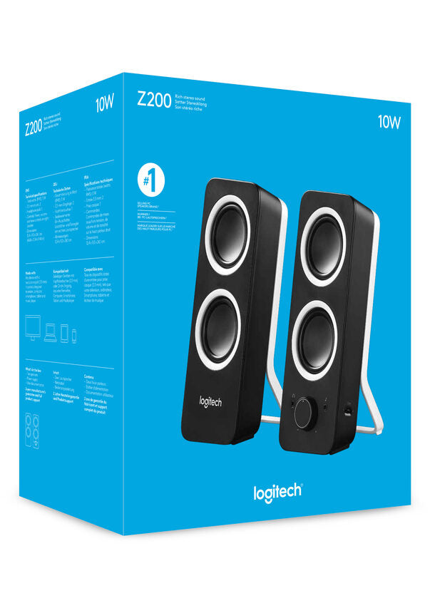 Logitech Z200 Stereo Speakers Nero Cablato 10 W