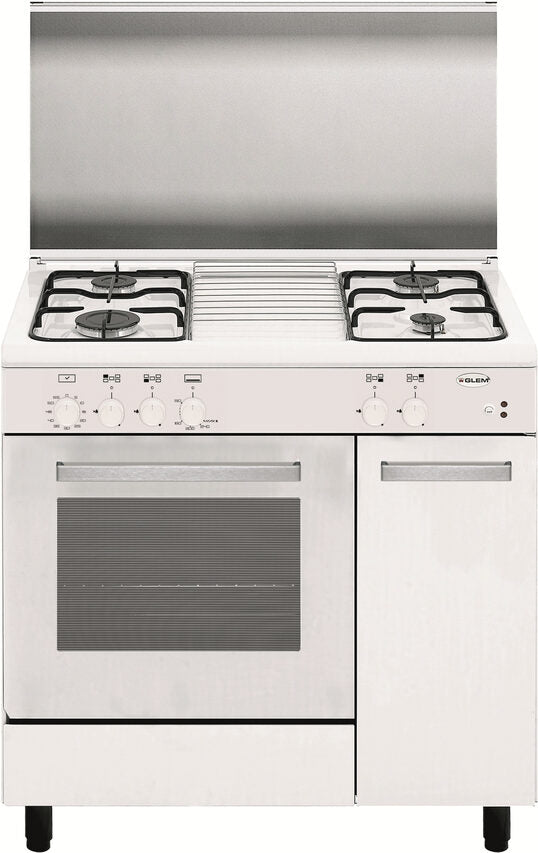 Glem Gas AS85AXF3 cucina Piano cottura Bianco