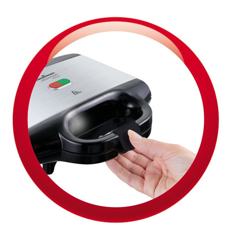 Moulinex Ultracompact Metal tostiera 700 W Nero, Argento