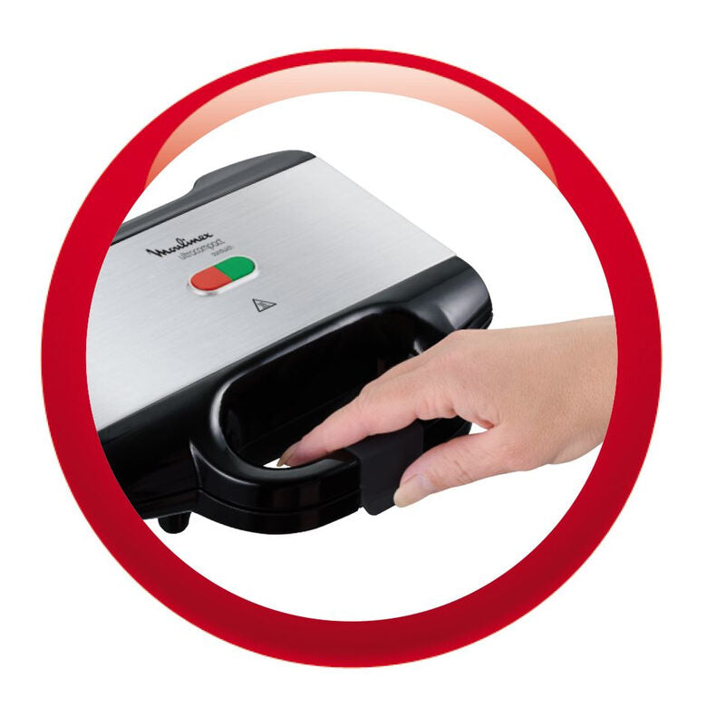 Moulinex Ultracompact Metal tostiera 700 W Nero, Argento