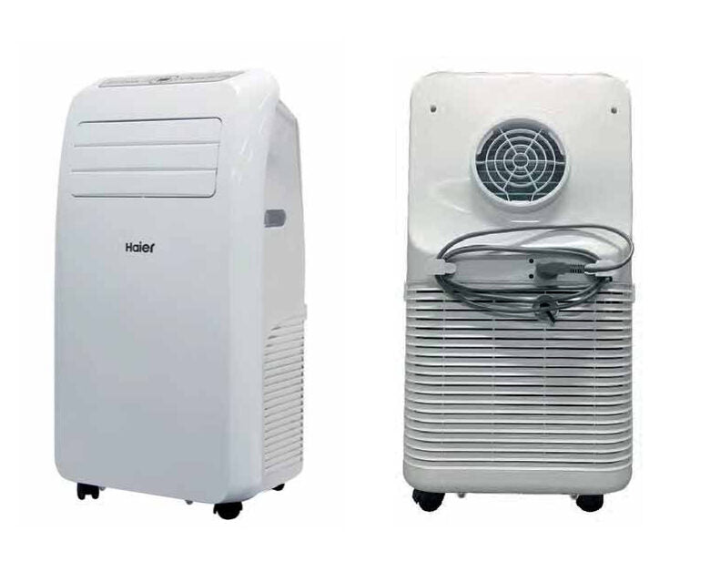 HAIER AM09AA1TAA Condizionatore Portatile 9000 Btu/h con Telecomando e Funzione Timer Bianco