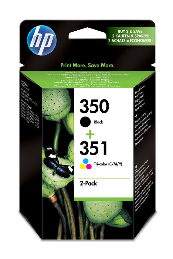 HP Confezione da 2 cartucce originali di inchiostro nero 350/tricromia 351