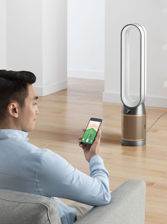 Dyson Purifier Cool PC2 De-NOx 61,5 dB 40 W Oro, Bianco
