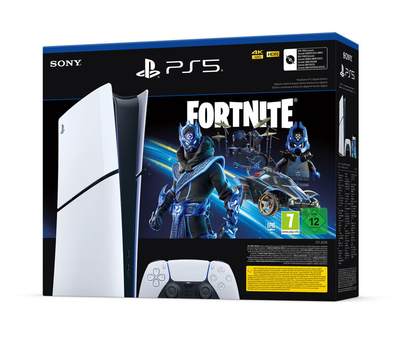 Sony Playstation 5 Digital Edition Fortnite 1 TB Wi-Fi Nero, Bianco