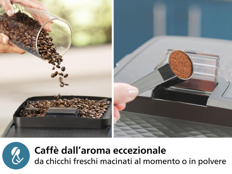 Philips Series 3300 LatteGo EP3347/90 Macchina da caffè automatica, 6 bevande, 1.8 L, cappuccinatore, macine in ceramica