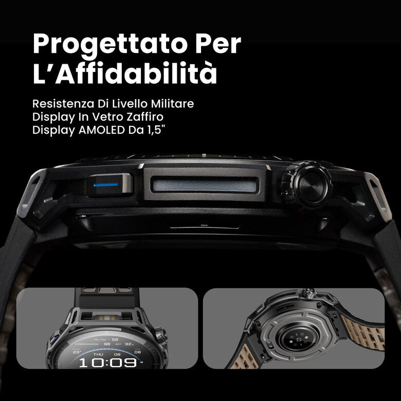 Amazfit Balance 3 3,81 cm (1.5") AMOLED 51 mm Digitale 480 x 480 Pixel Touch screen Acciaio inox Wi-Fi GPS (satellitare)