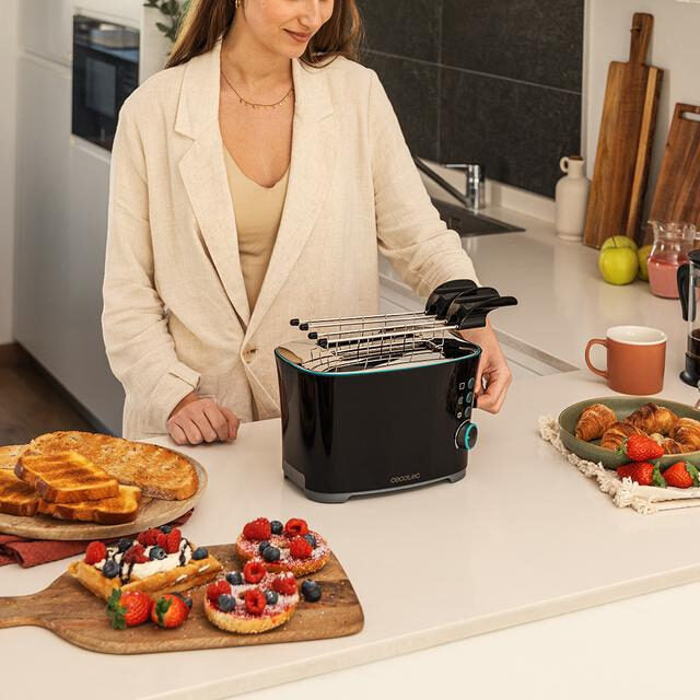 Cecotec 02184 tostapane 7 2 fetta/e 650 W Nero, Acciaio inox