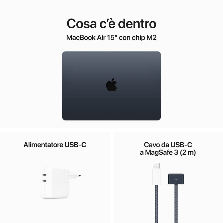 Apple MacBook Air 15" M2 8-core CPU 10-core GPU 512GB Mezzanotte