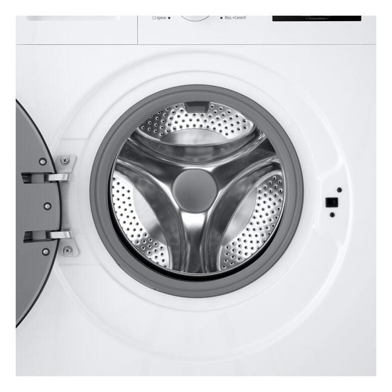 LG F4NA10S8NWK Lavatrice slim 8kg, Classe A, 1400 giri, Programma igiene con vapore, Top rimovibile, White